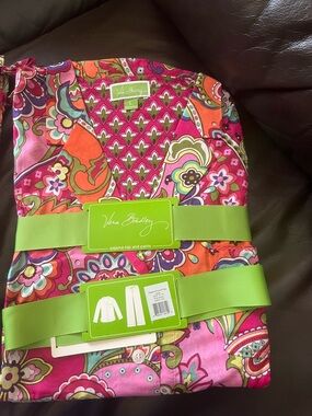 Vera Bradley Pink Orange Paisley Pajama Set